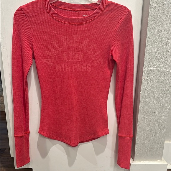 aerie Tops - Aerie Vibrant Red Long Sleeve Top